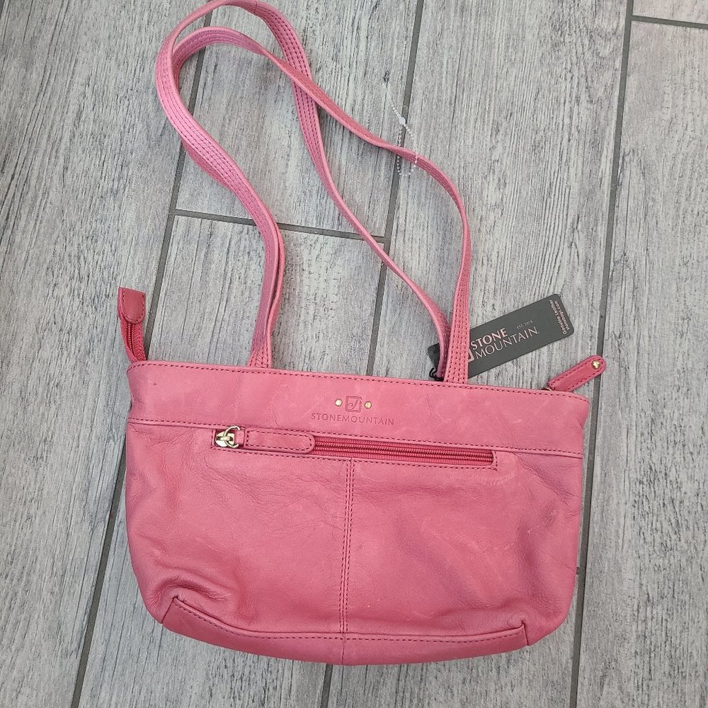 Stone Mountain Sun Valley Midi fushia genuine leather crossbody purse NWT